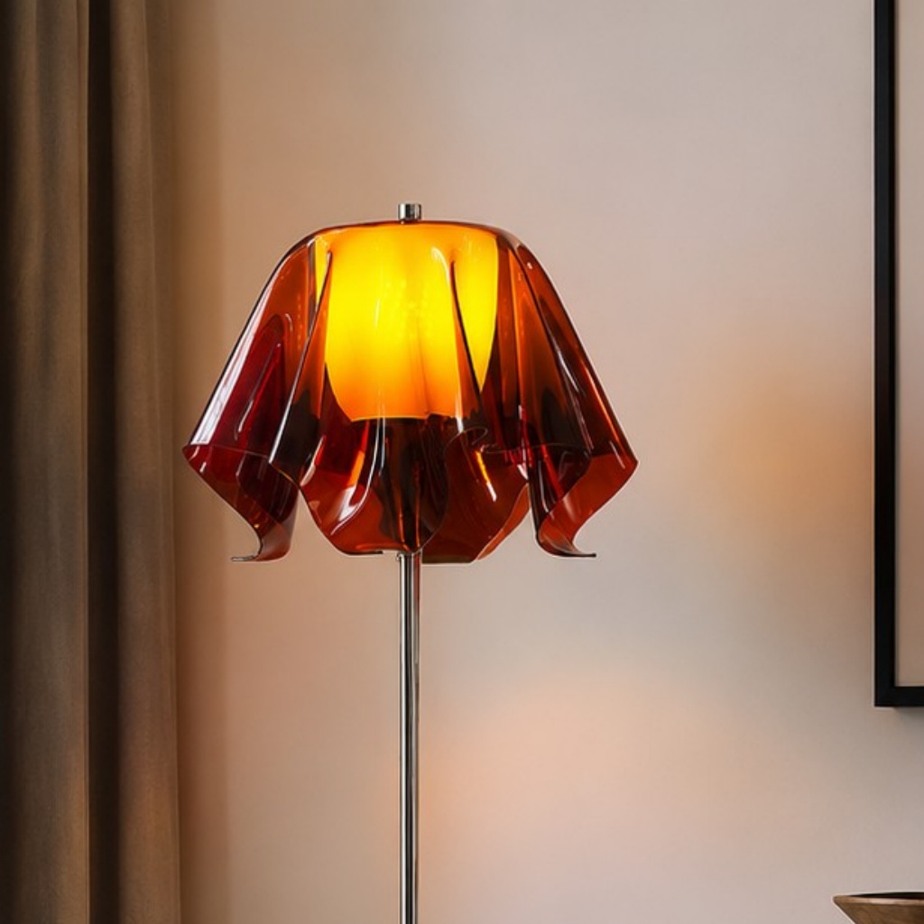 Acrylic flower floor lamp detail image