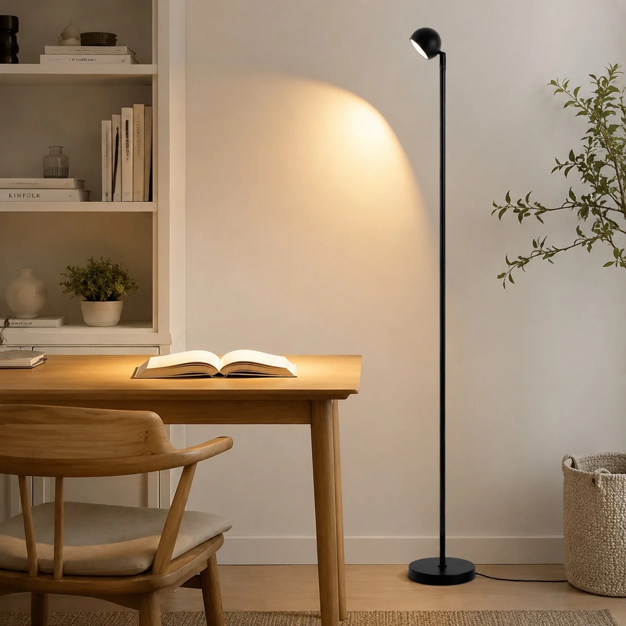 Minimalist Black Smart Remote Floor Lamp