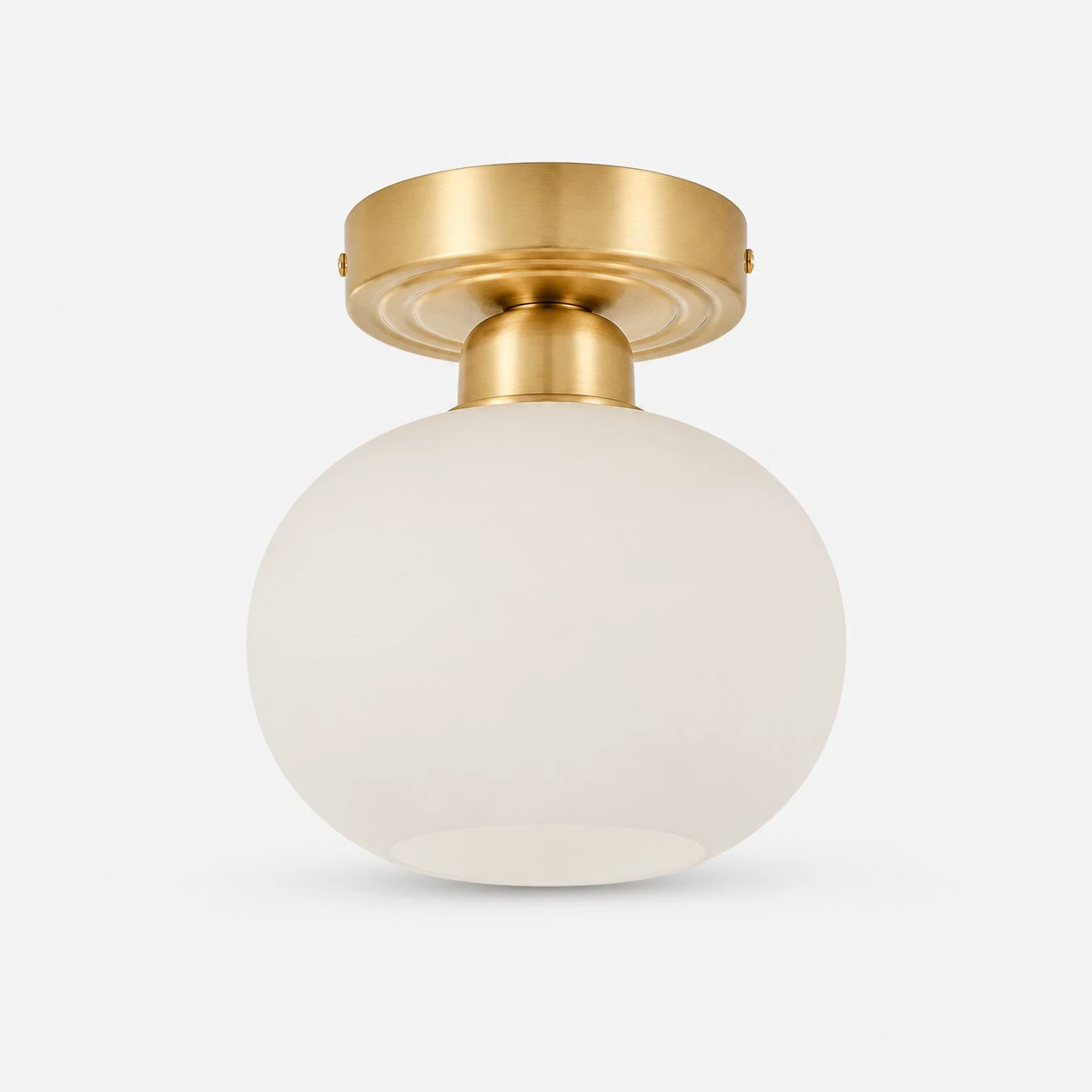 Standard brass opal glass ceiling light