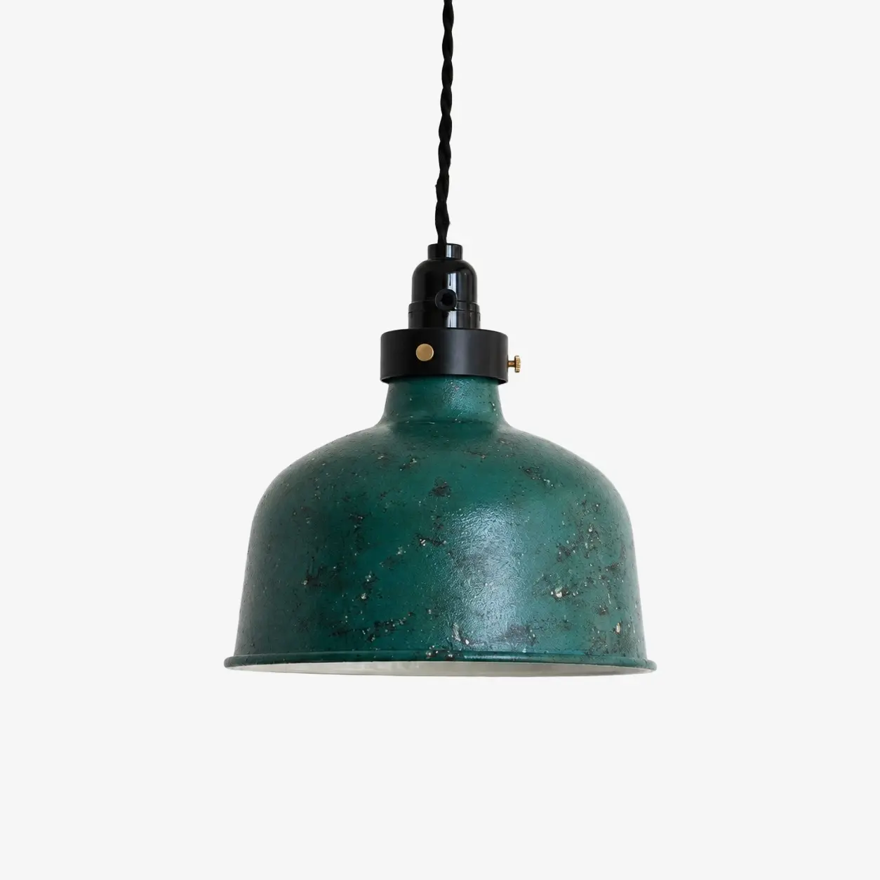 Distressed blue pendant light